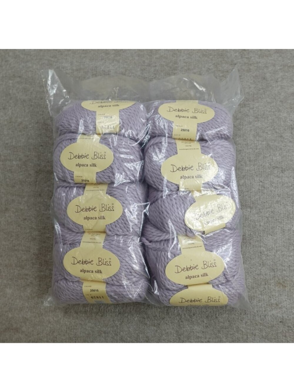Debbie Bliss Yarn Skein Purple 50g 65M 80% Baby Alpaca 20% Silk Lot of 10 NEW